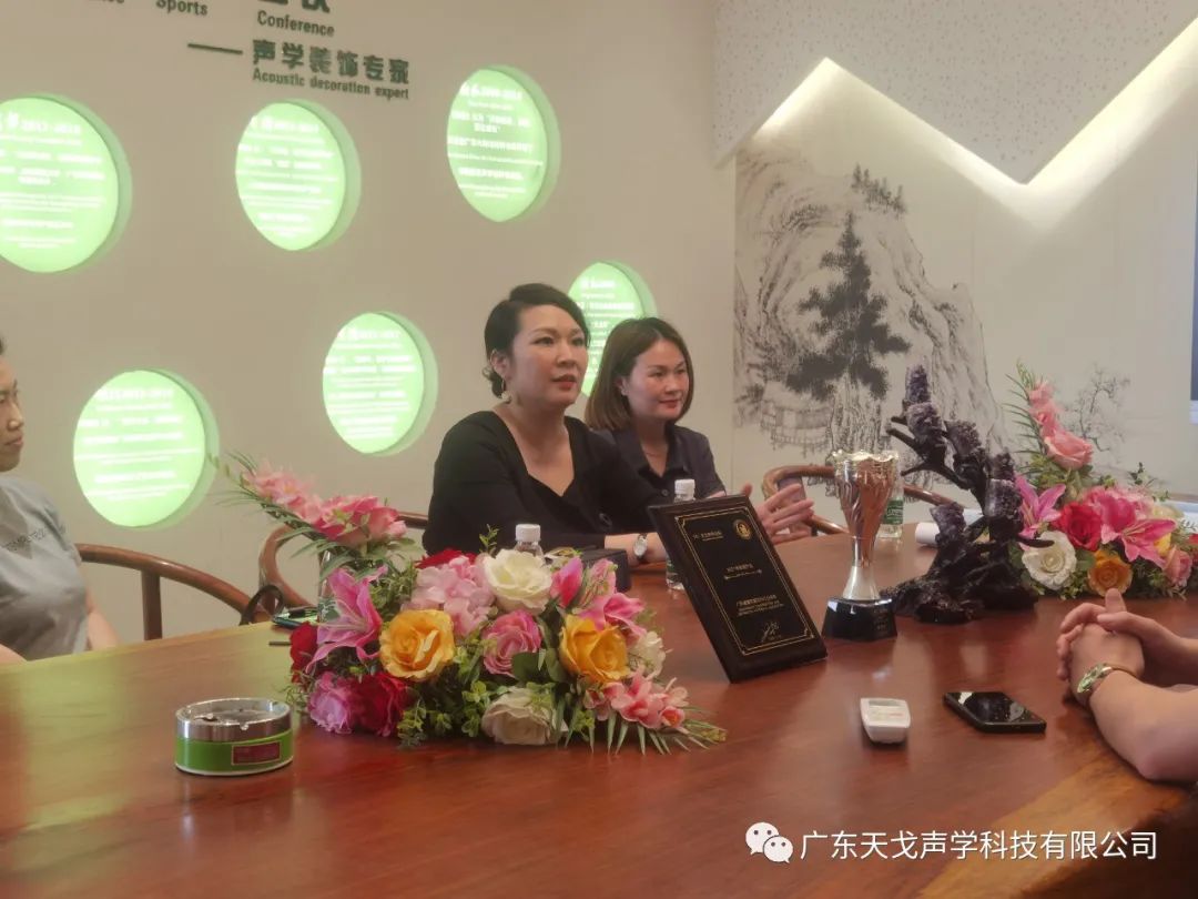 歡迎廣東省建筑裝飾設計行業(yè)協會蘭芳會長一行人蒞臨天戈指導工作-5